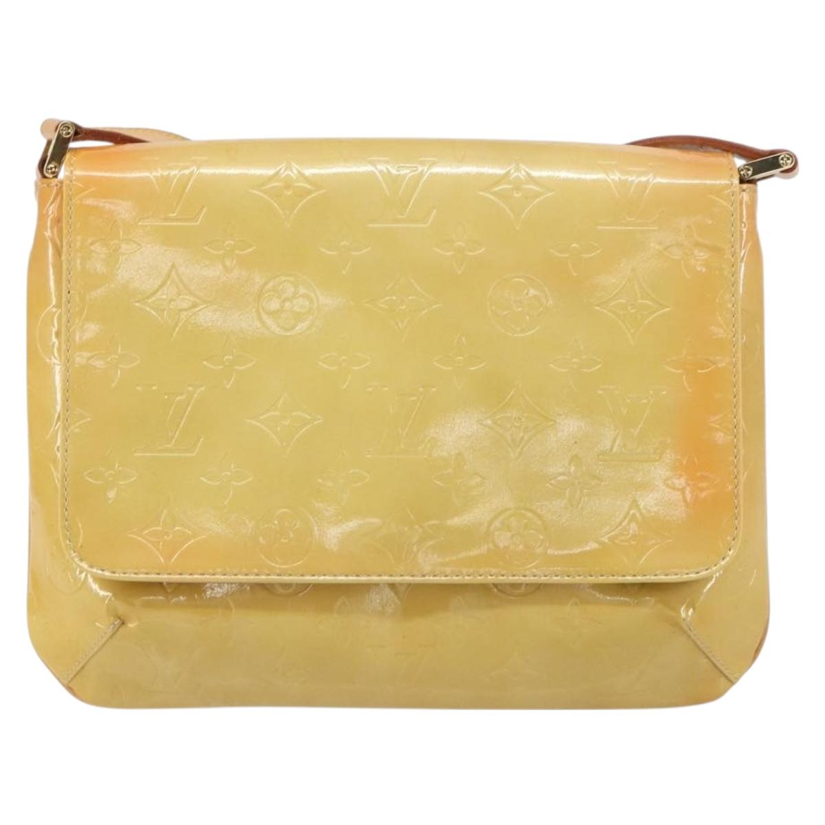 LOUIS VUITTON Monogram Vernis Thompson Street Bag Beige M91301 LV Auth 160426