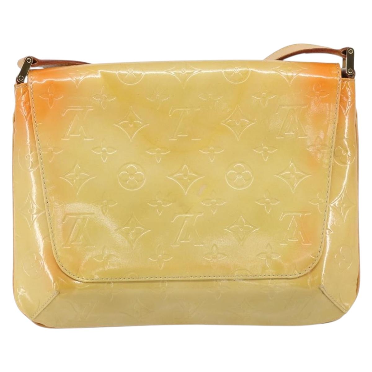 LOUIS VUITTON Monogram Vernis Thompson Street Bag Beige M91301 LV Auth 160426