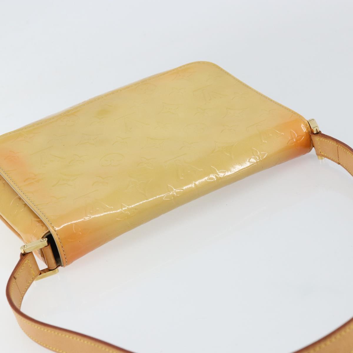 LOUIS VUITTON Monogram Vernis Thompson Street Bag Beige M91301 LV Auth 160426