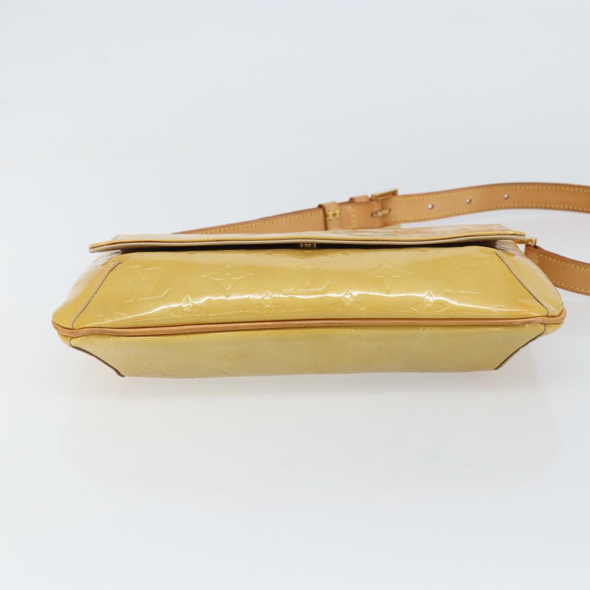 LOUIS VUITTON Monogram Vernis Thompson Street Bag Beige M91301 LV Auth 160426