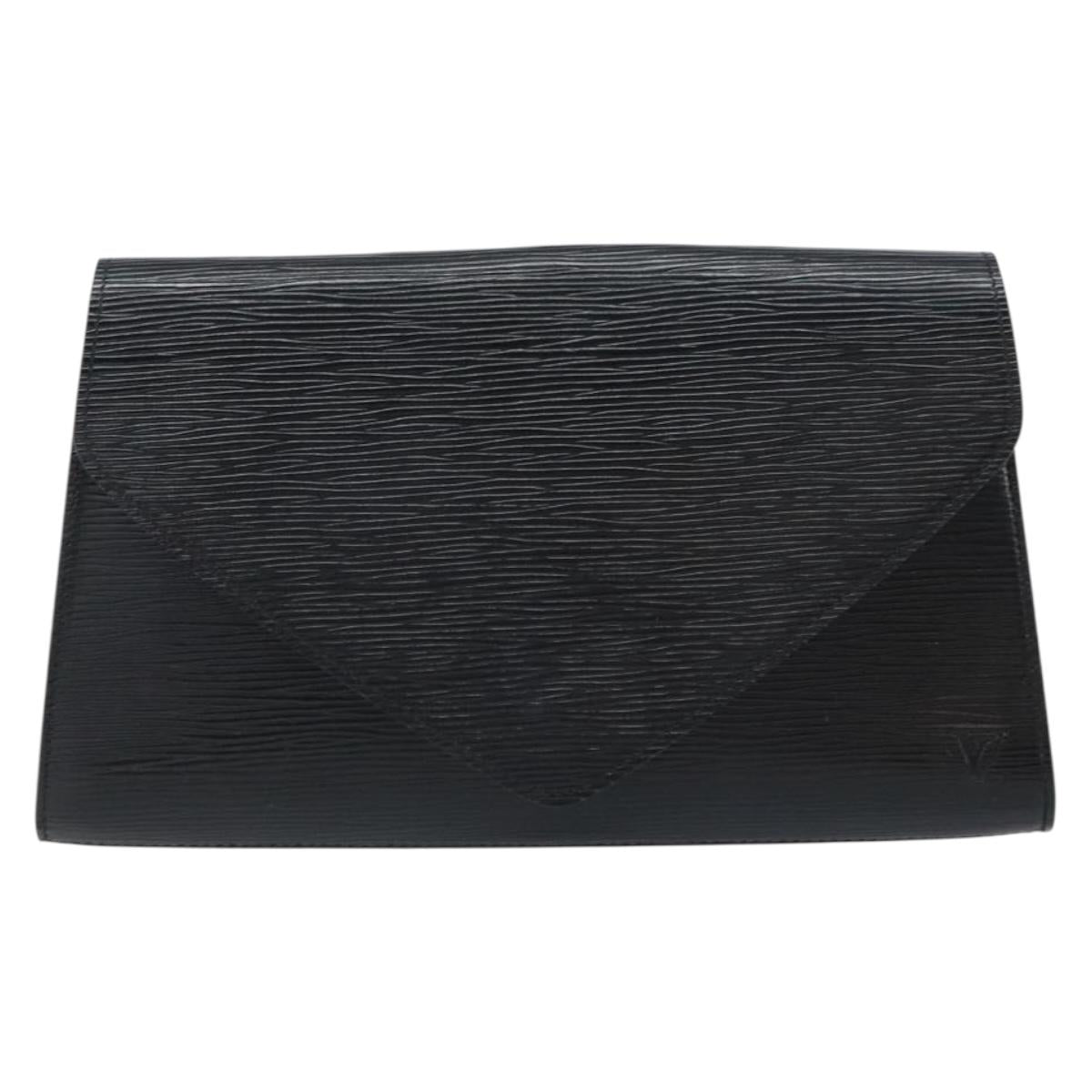 LOUIS VUITTON Epi Art Deco Clutch Bag Black M52632 LV Auth 160437