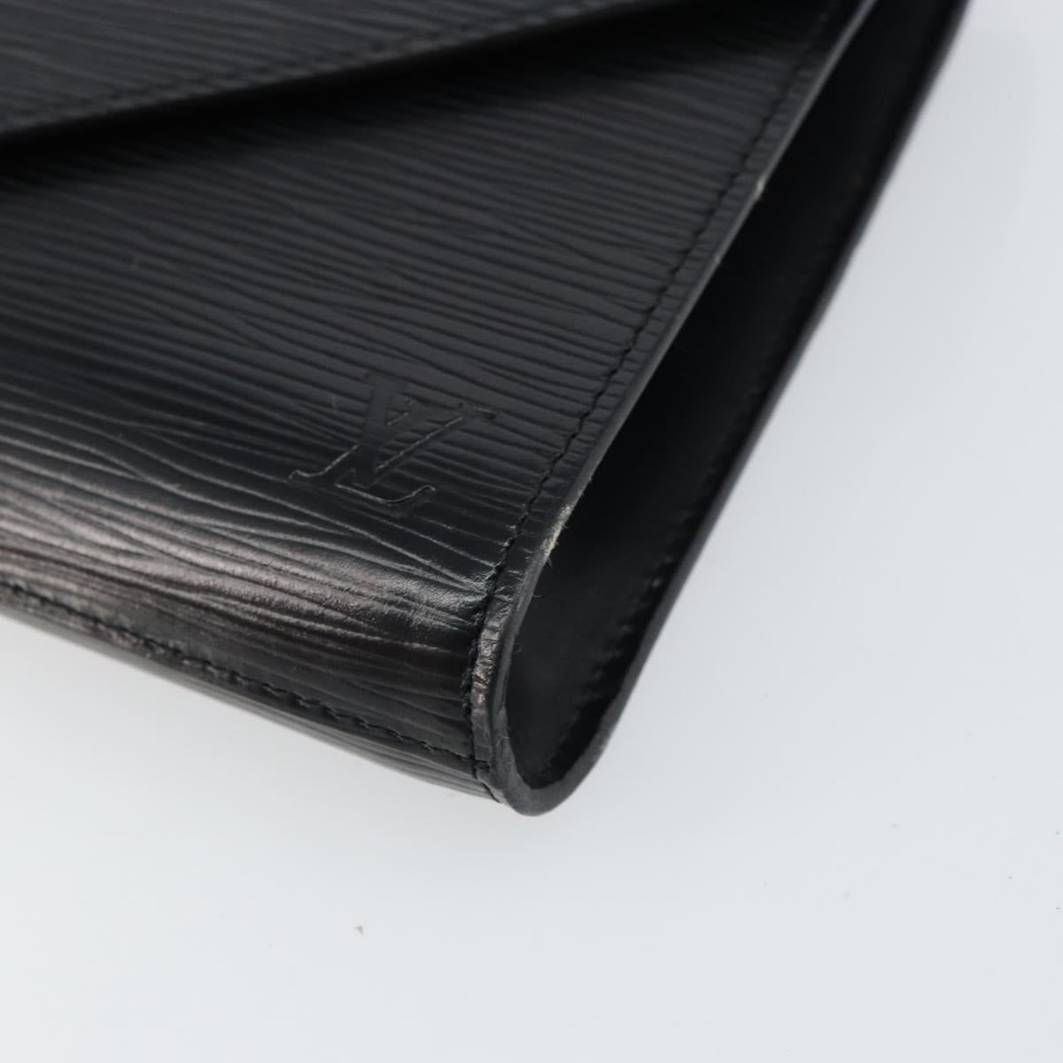 LOUIS VUITTON Epi Art Deco Clutch Bag Black M52632 LV Auth 160437
