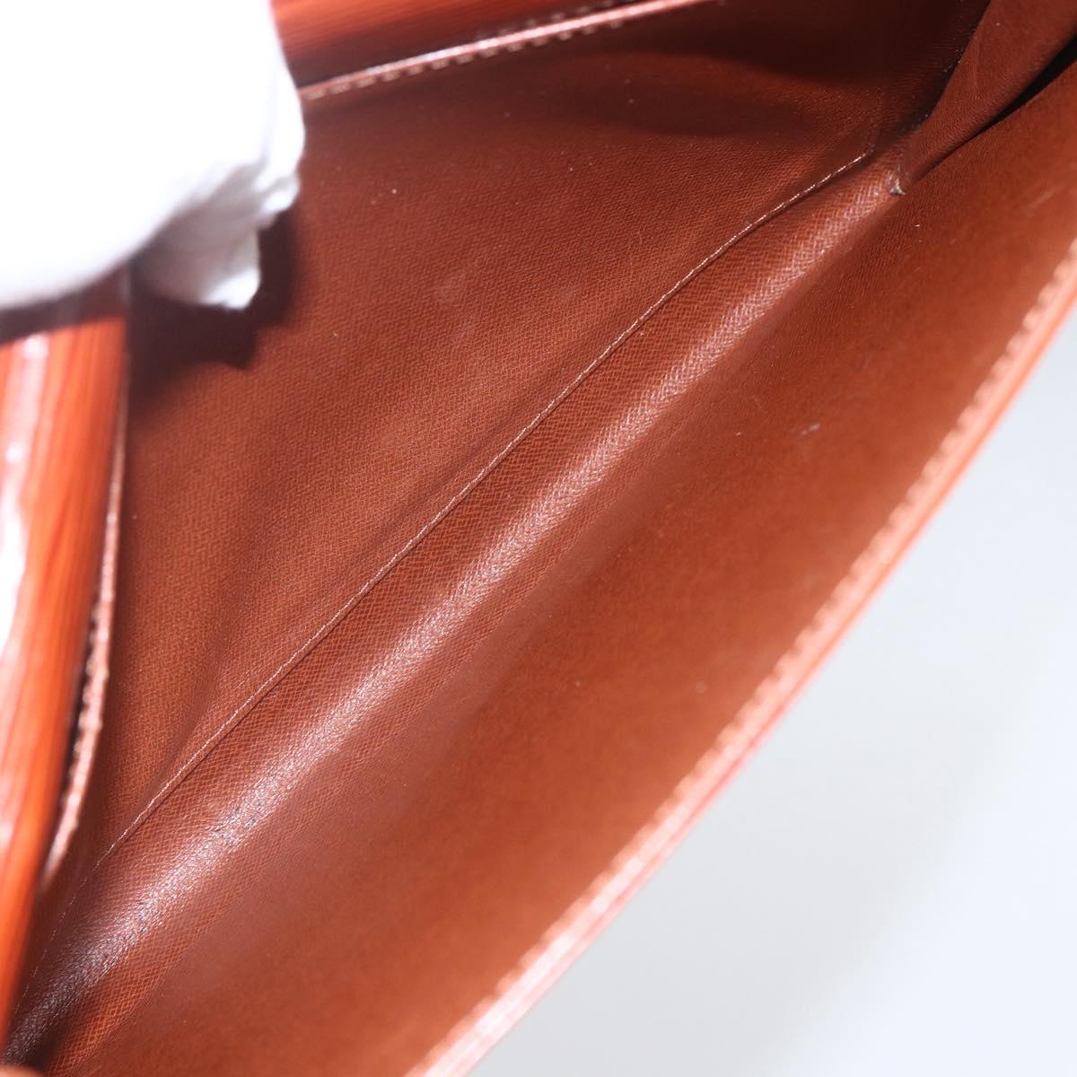 LOUIS VUITTON Epi Jena Clutch Bag Brown M52723 LV Auth 160441