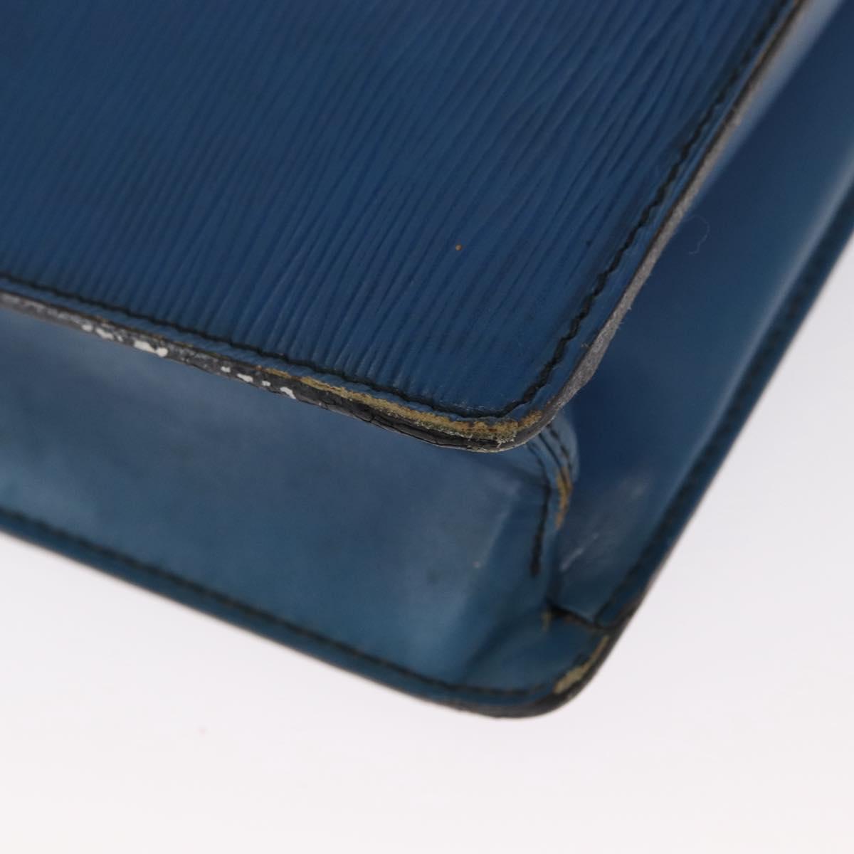 LOUIS VUITTON Epi Porte Documents Bandouliere Bag Toledo Blue LV Auth 160443
