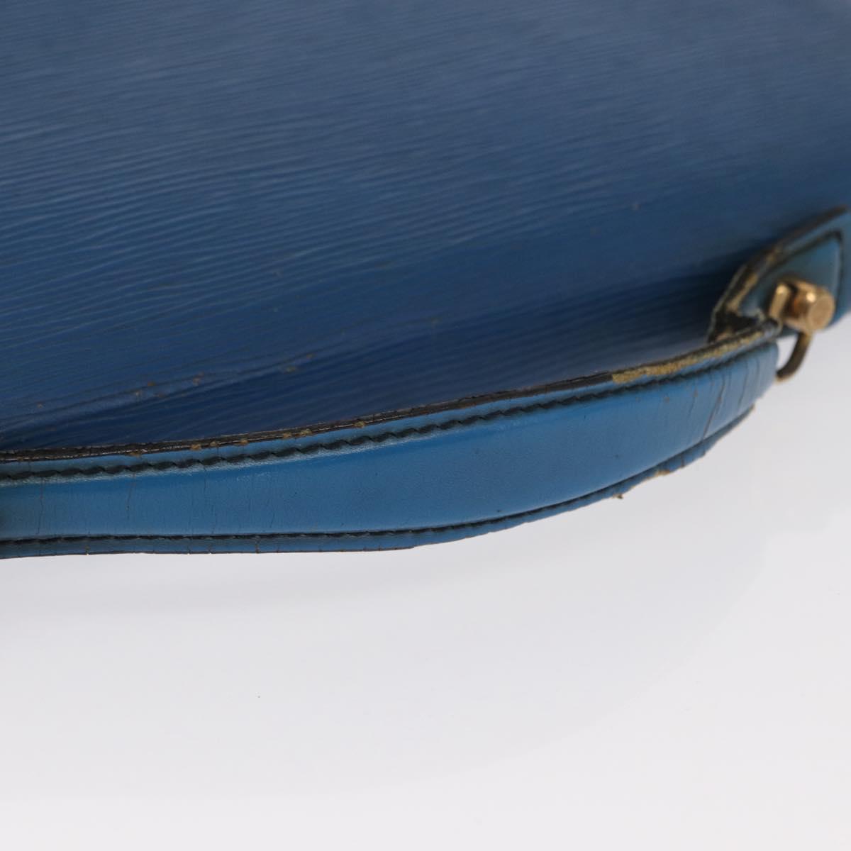 LOUIS VUITTON Epi Porte Documents Bandouliere Bag Toledo Blue LV Auth 160443
