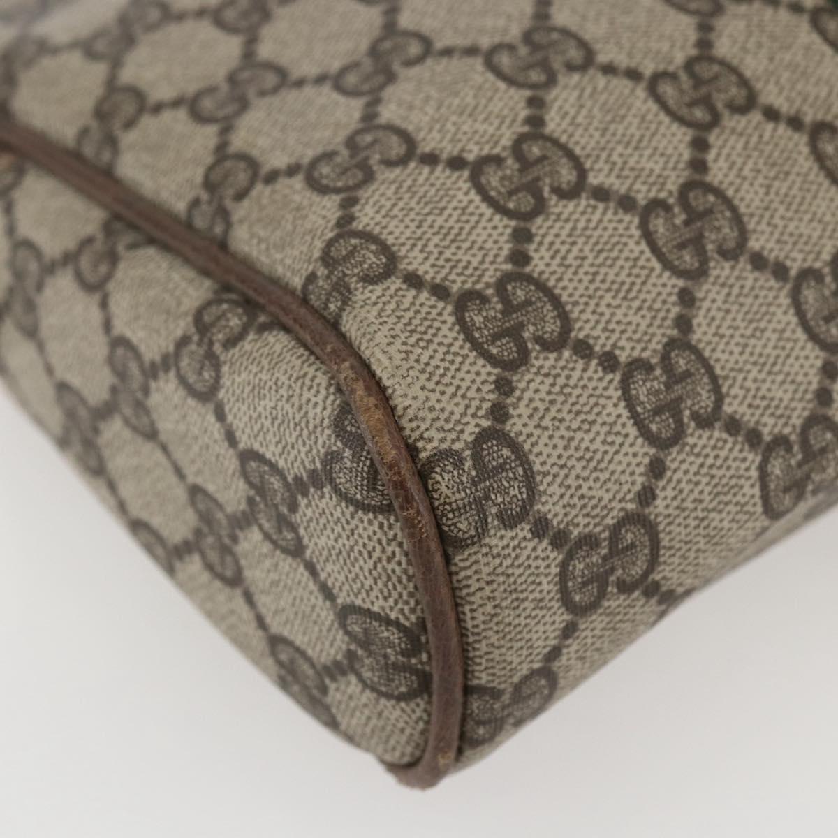 GUCCI GG Supreme Web Sherry Line Clutch Bag PVC Beige 27 004 998 Auth 160473