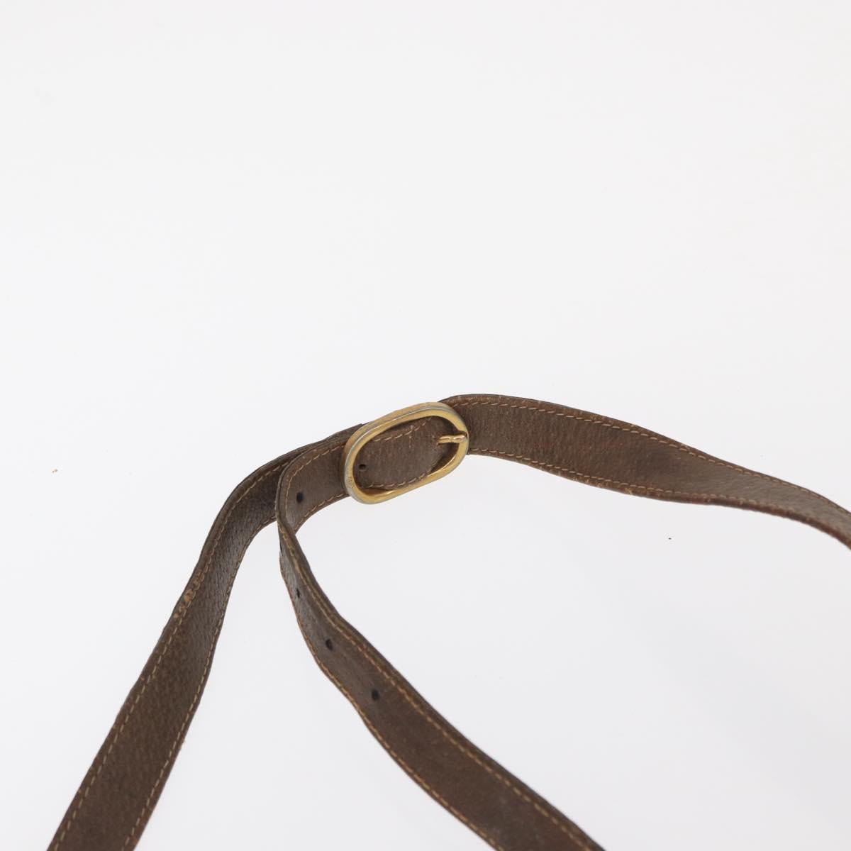 GUCCI GG Supreme Web Sherry Line Bag PVC Beige Gold 904 02 049 Auth 160477