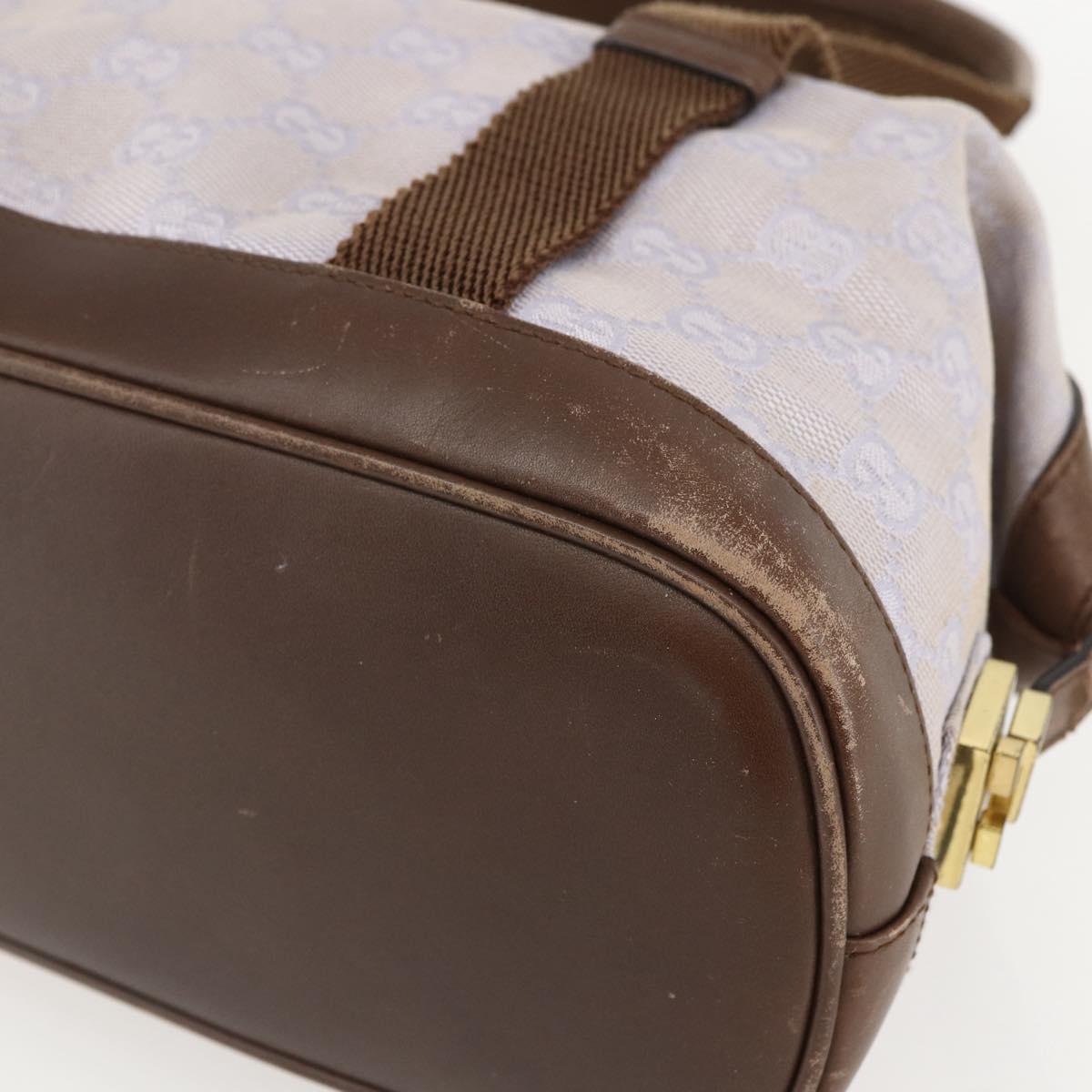 GUCCI GG Canvas Hand Bag Purple Gold 92734 Auth 160481