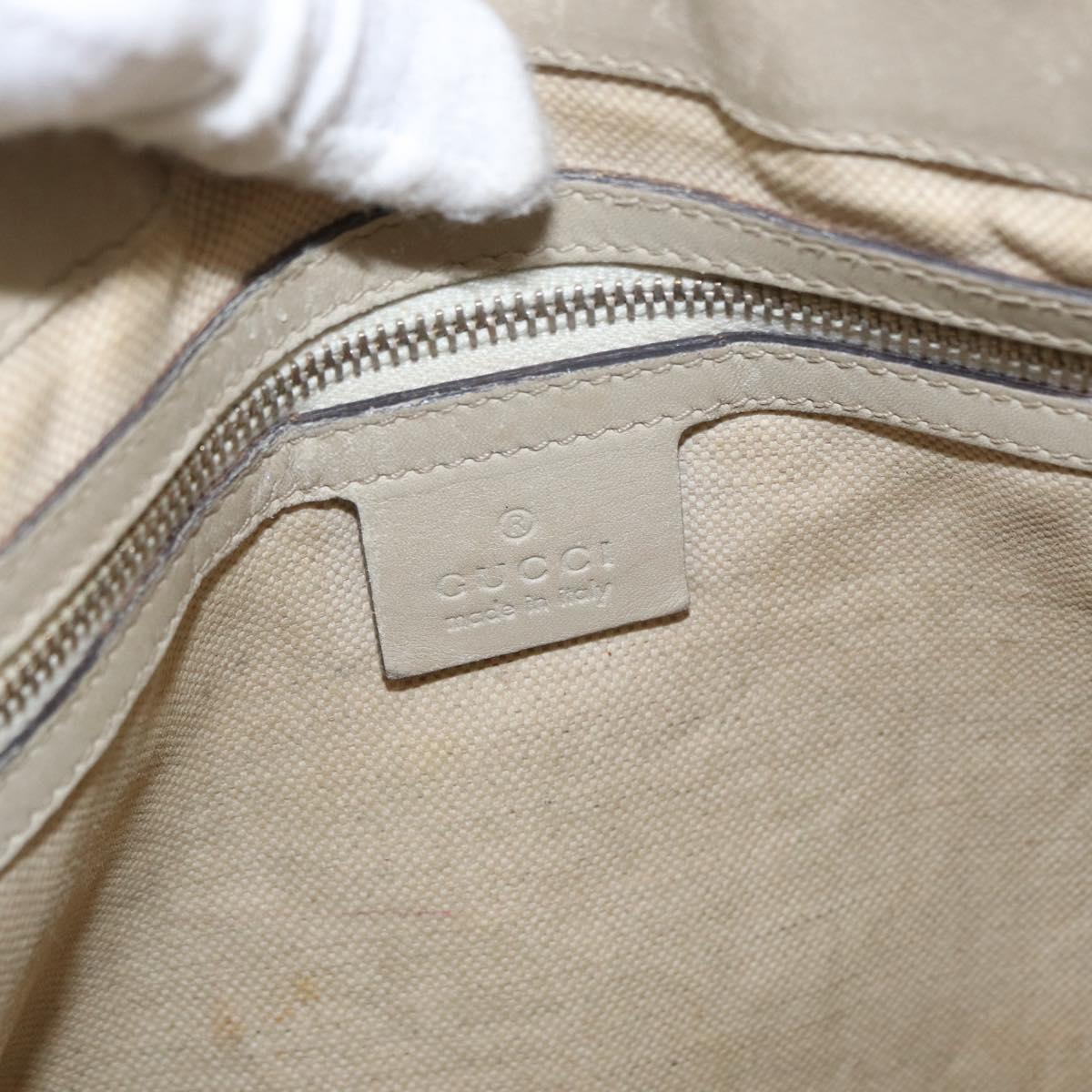 GUCCI GG Canvas Web Sherry Line Shoulder Bag Beige Gold 257065 Auth 160488