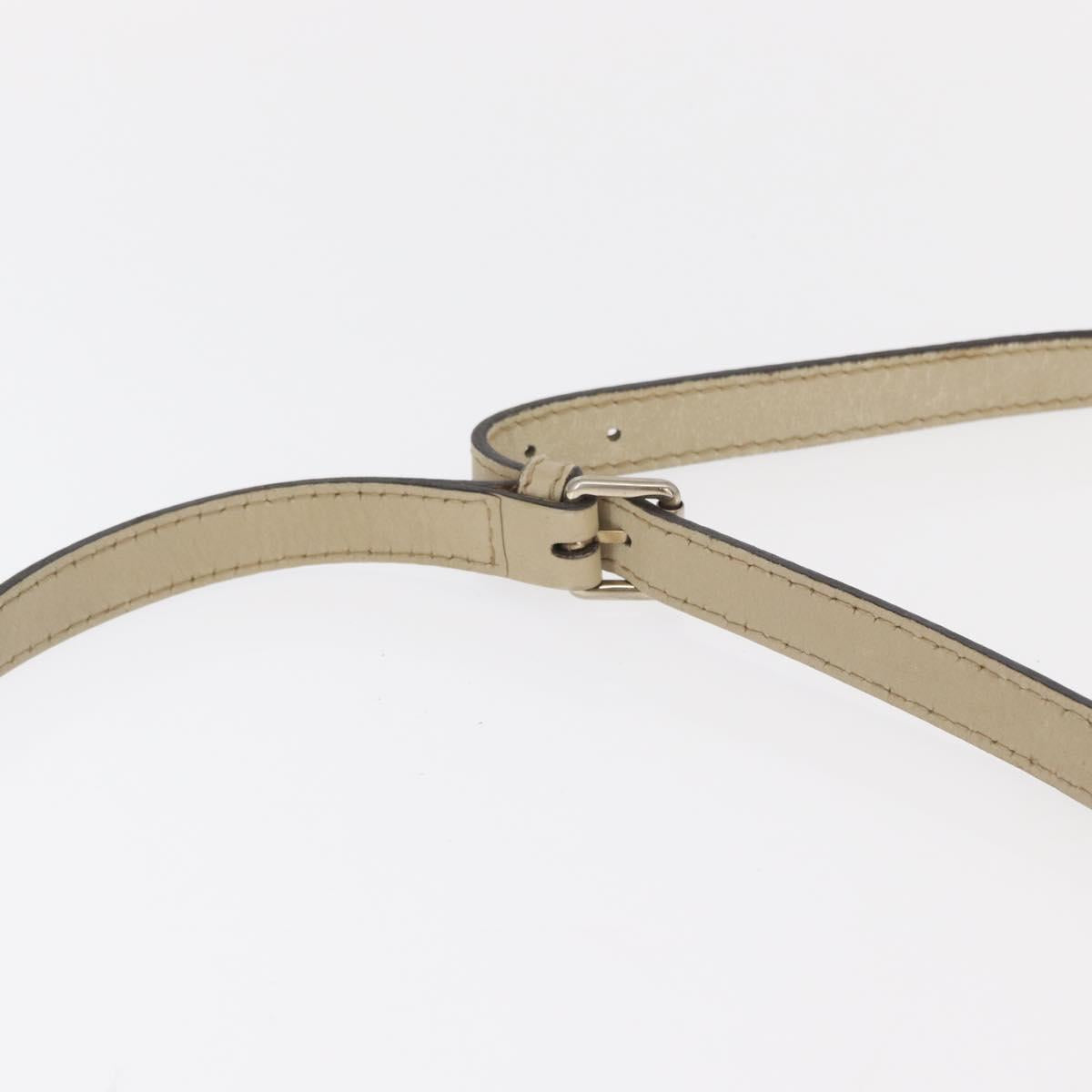 GUCCI GG Canvas Web Sherry Line Shoulder Bag Beige Gold 257065 Auth 160488