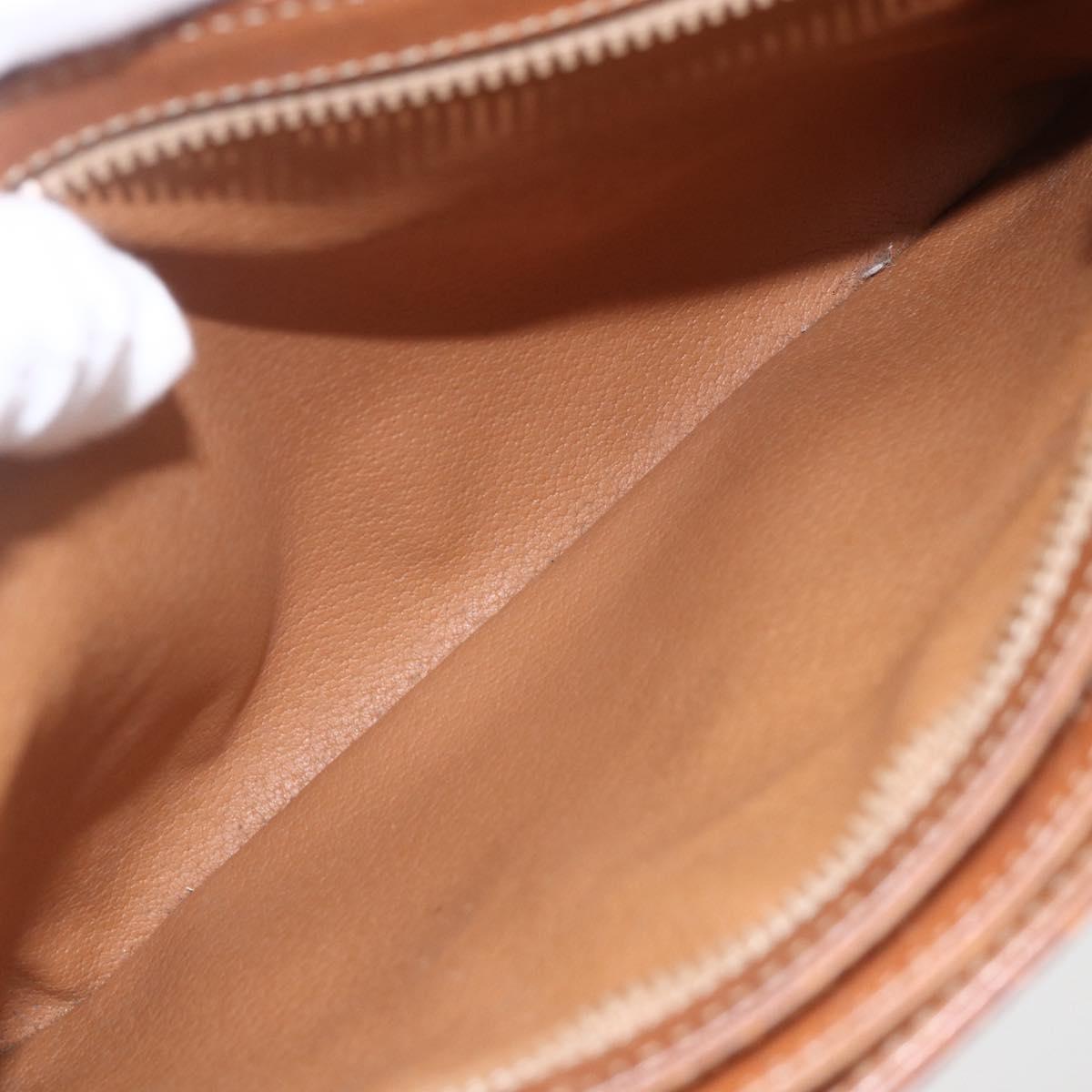 CELINE Macadam Canvas Tote Bag PVC Leather Brown Gold Auth 160508