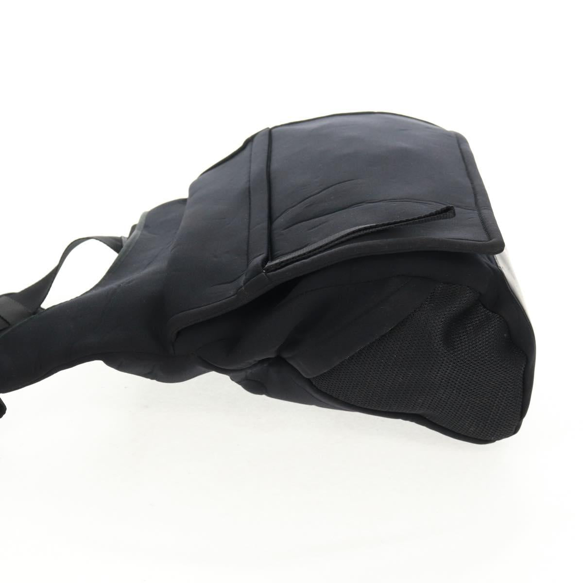 PRADA Sports Shoulder Bag Nylon Black Silver Auth 160515