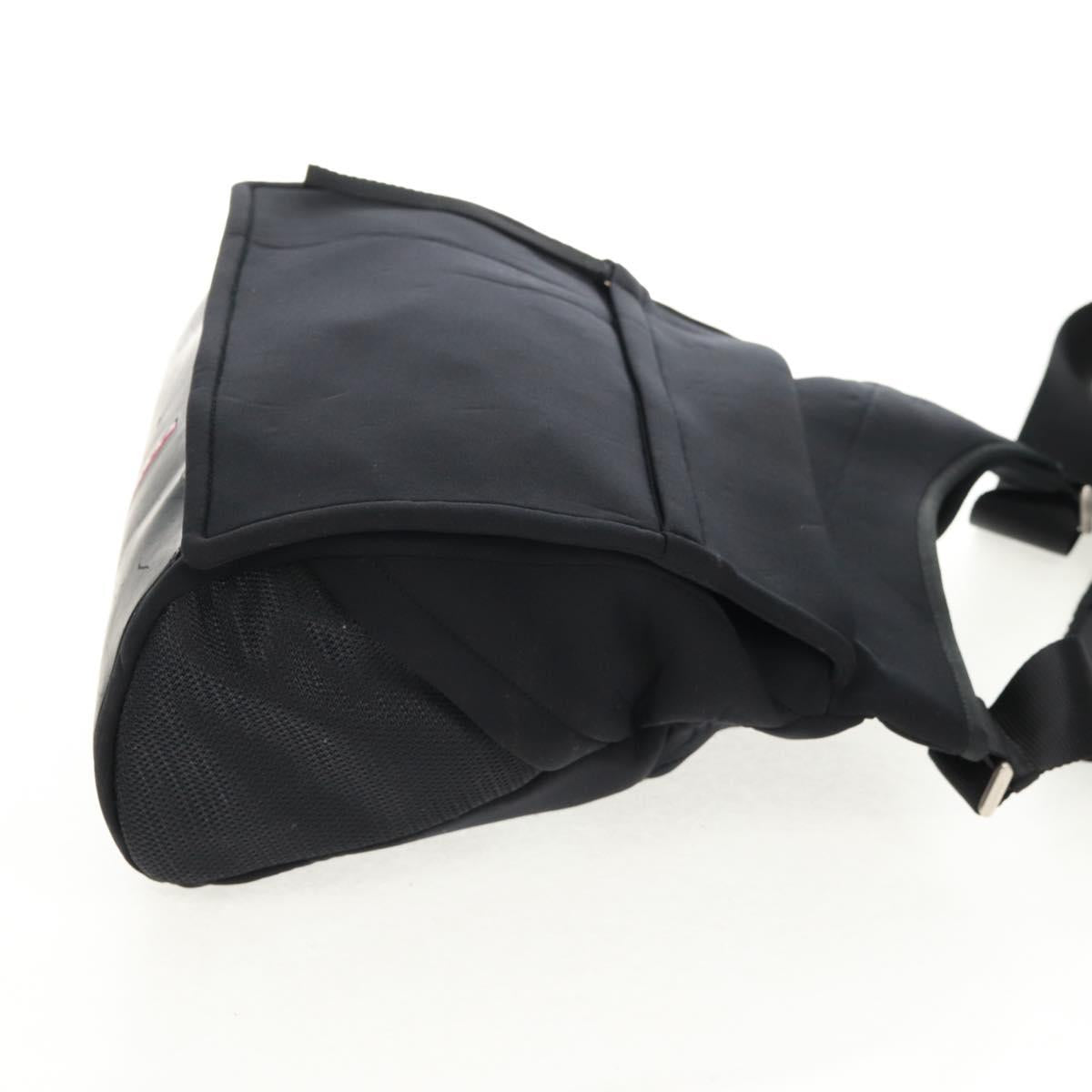 PRADA Sports Shoulder Bag Nylon Black Silver Auth 160515