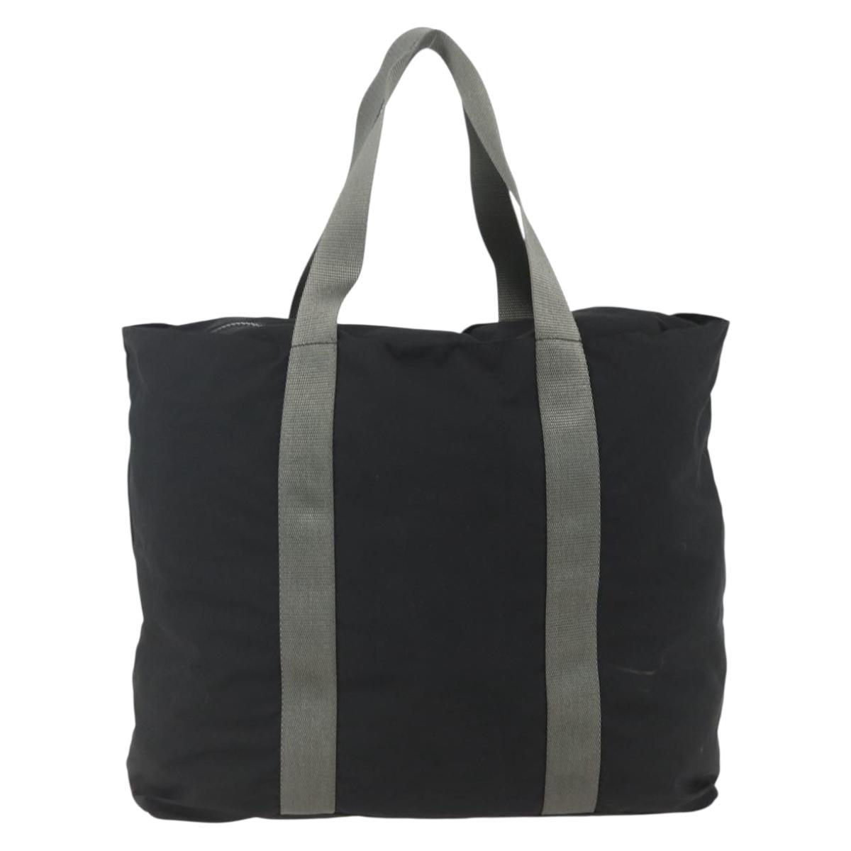 PRADA Sports Hand Bag Nylon Black Silver Auth 160518