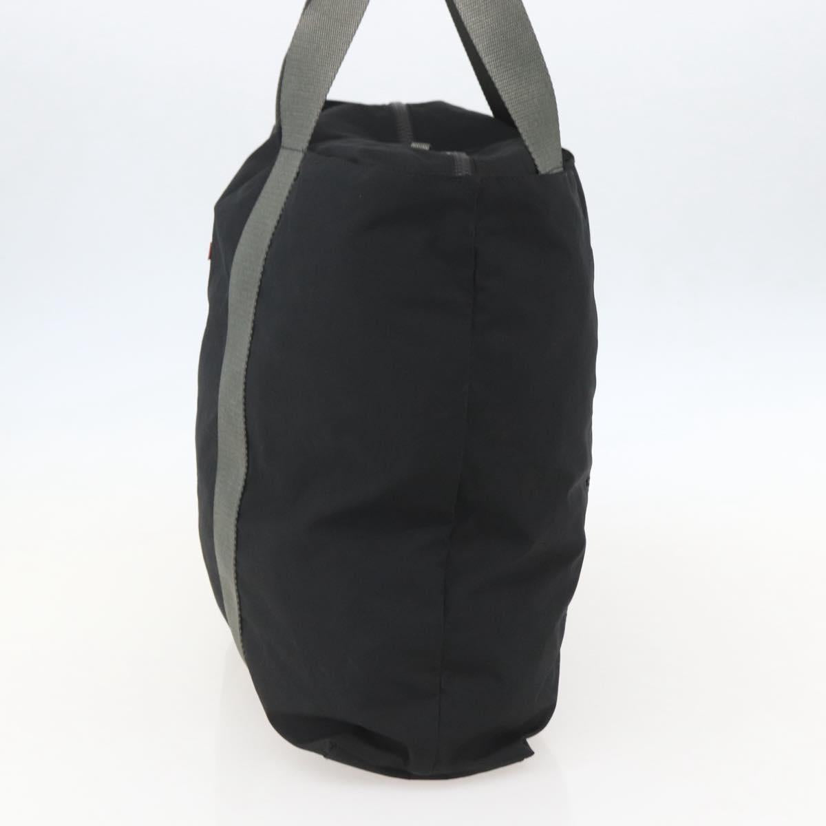 PRADA Sports Hand Bag Nylon Black Silver Auth 160518