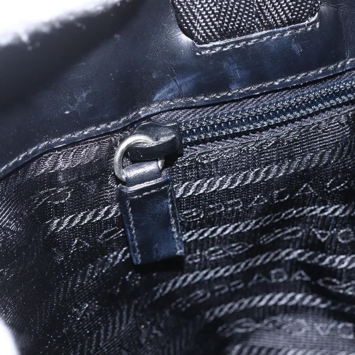 PRADA Sports Backpack Canvas Black Silver Auth 160521