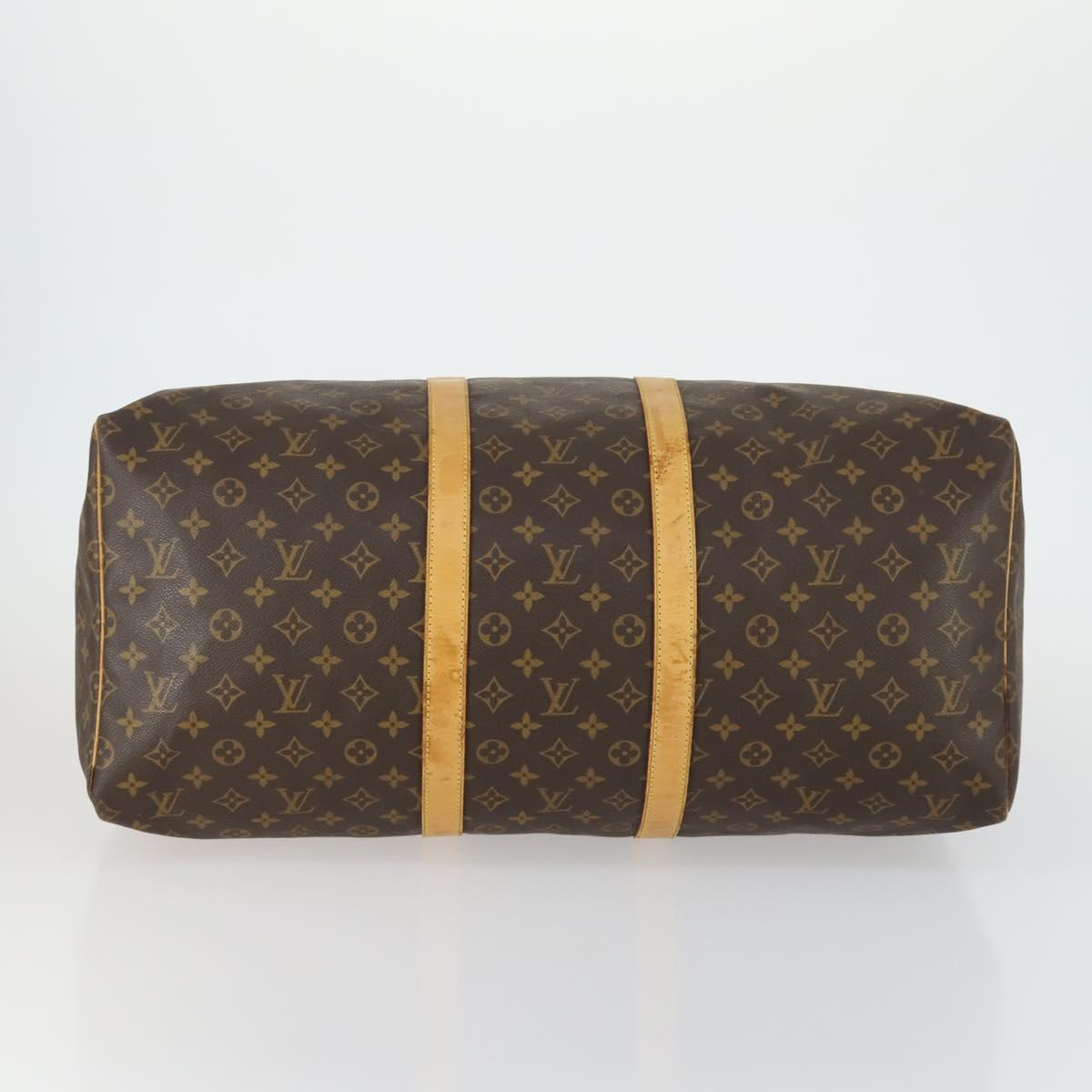 LOUIS VUITTON Monogram Keepall 55 Boston Bag M41424 LV Auth 160532