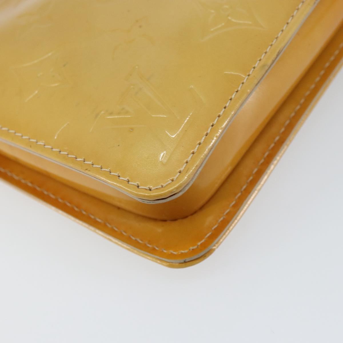 LOUIS VUITTON Vernis Lexington Accessory Pouch Beige M91010 LV Auth 160549