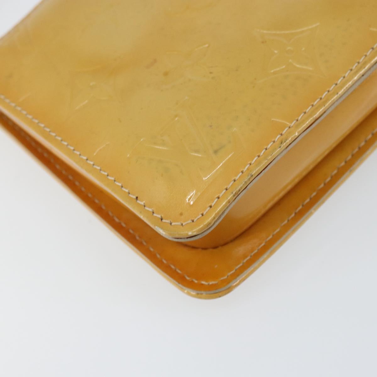 LOUIS VUITTON Vernis Lexington Accessory Pouch Beige M91010 LV Auth 160549