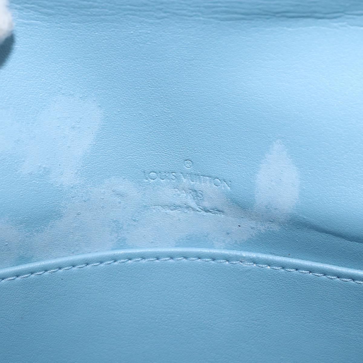 LOUIS VUITTON Vernis Thompson Street Shoulder Bag Baby Blue M91009 Auth 160550