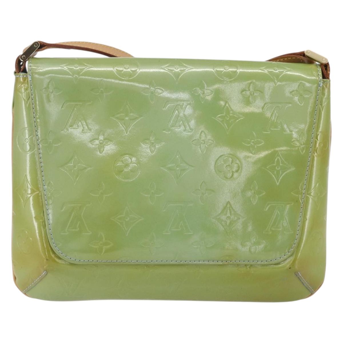 LOUIS VUITTON Vernis Thompson Street Shoulder Bag Baby Blue M91009 Auth 160550