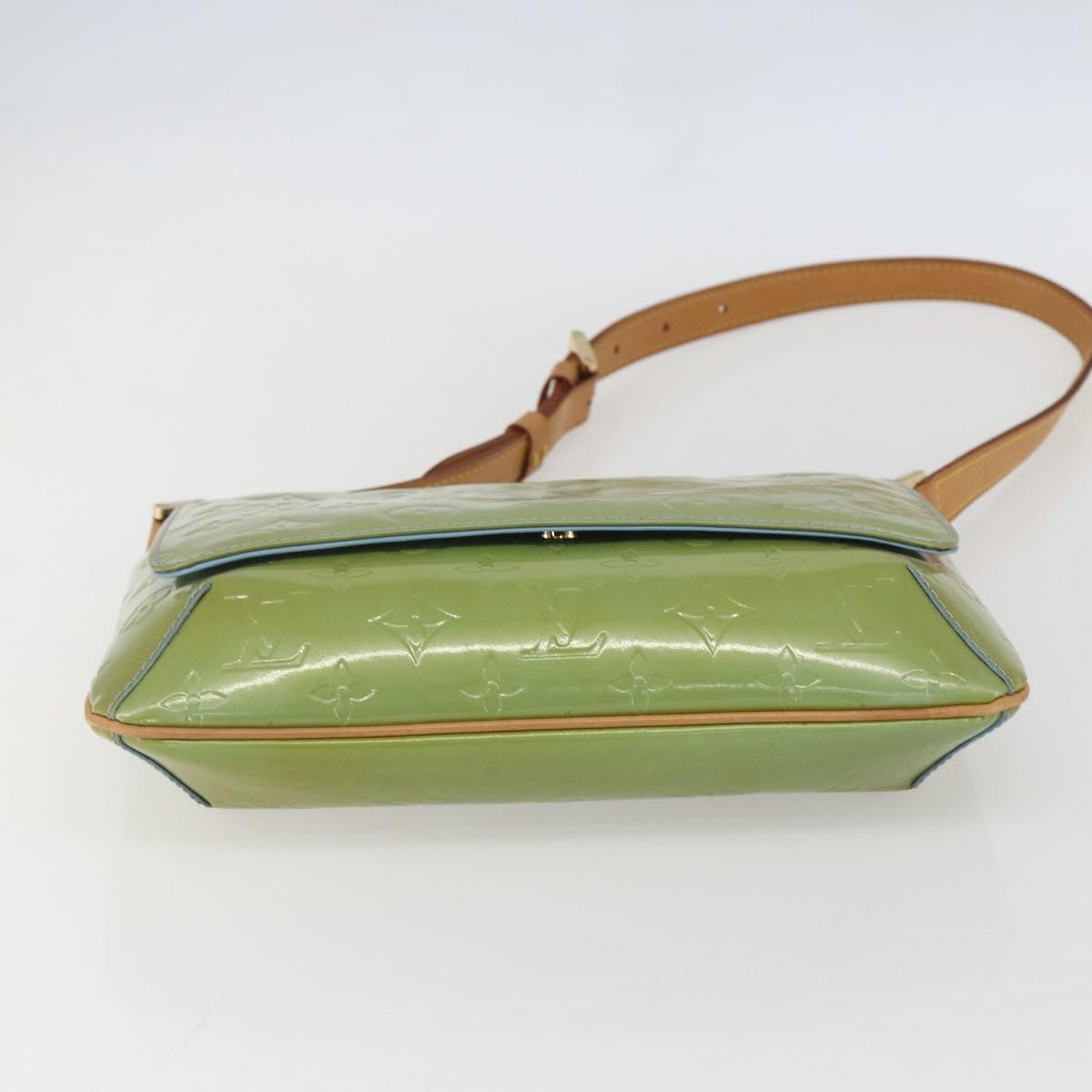 LOUIS VUITTON Vernis Thompson Street Shoulder Bag Baby Blue M91009 Auth 160550