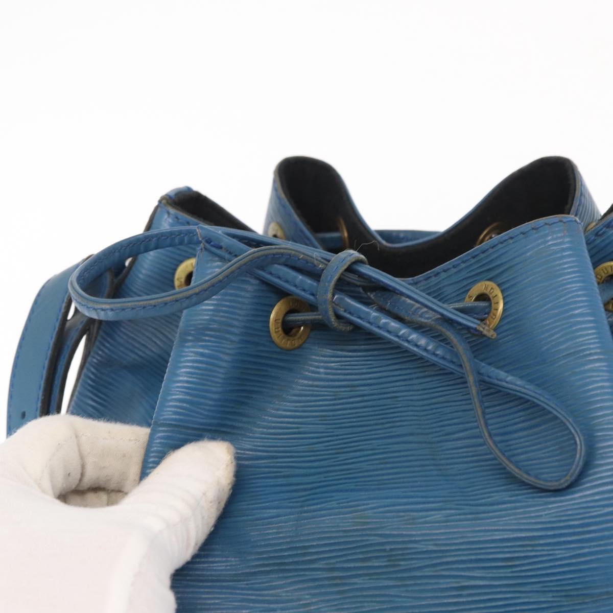 LOUIS VUITTON Epi Petit Noe Shoulder Bag Blue M44105 LV Auth 160554