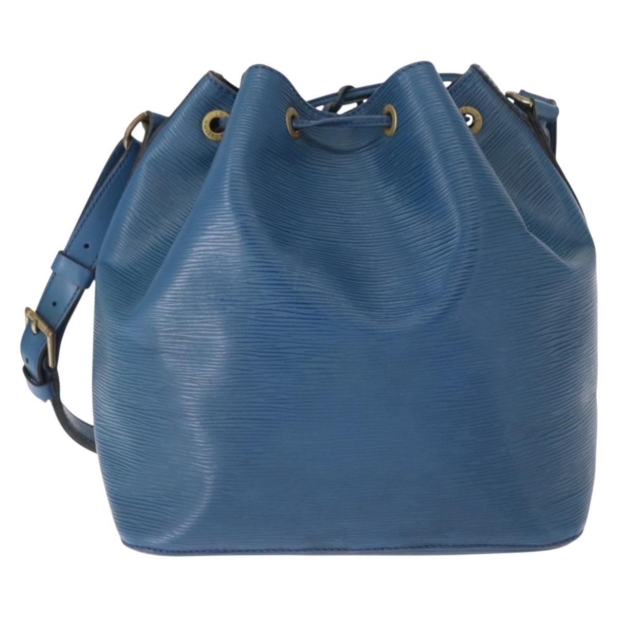 LOUIS VUITTON Epi Petit Noe Shoulder Bag Blue M44105 LV Auth 160554