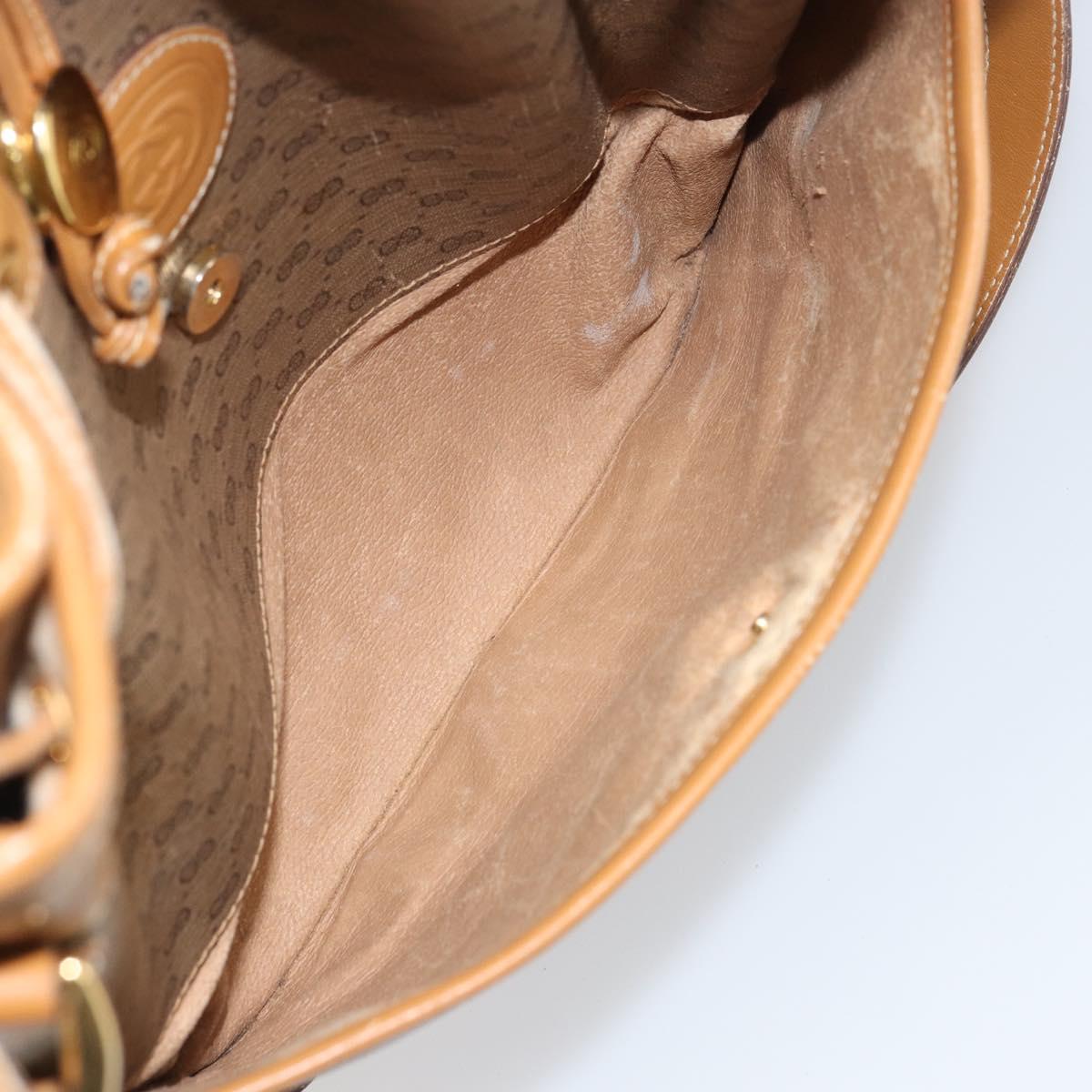 GUCCI Micro GG Supreme Shoulder Bag PVC Beige Gold Auth 160561