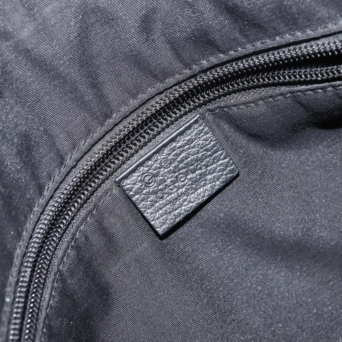 GUCCI GG Canvas Shoulder Bag Black Silver 374411 Auth 160564