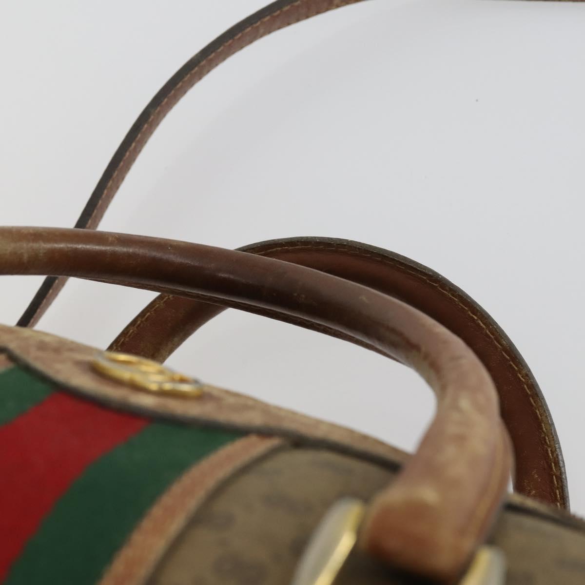 GUCCI Micro GG Supreme Web Sherry Line Bag PVC Beige 002 58 4422 Auth 160595