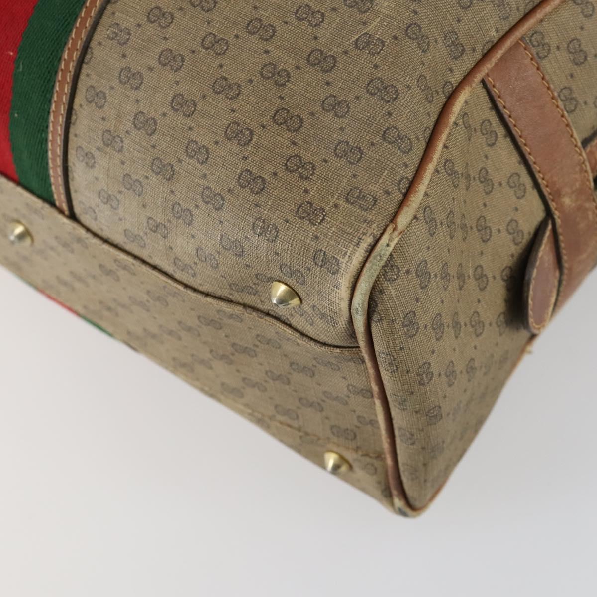 GUCCI Micro GG Supreme Web Sherry Line Bag PVC Beige 002 58 4422 Auth 160595