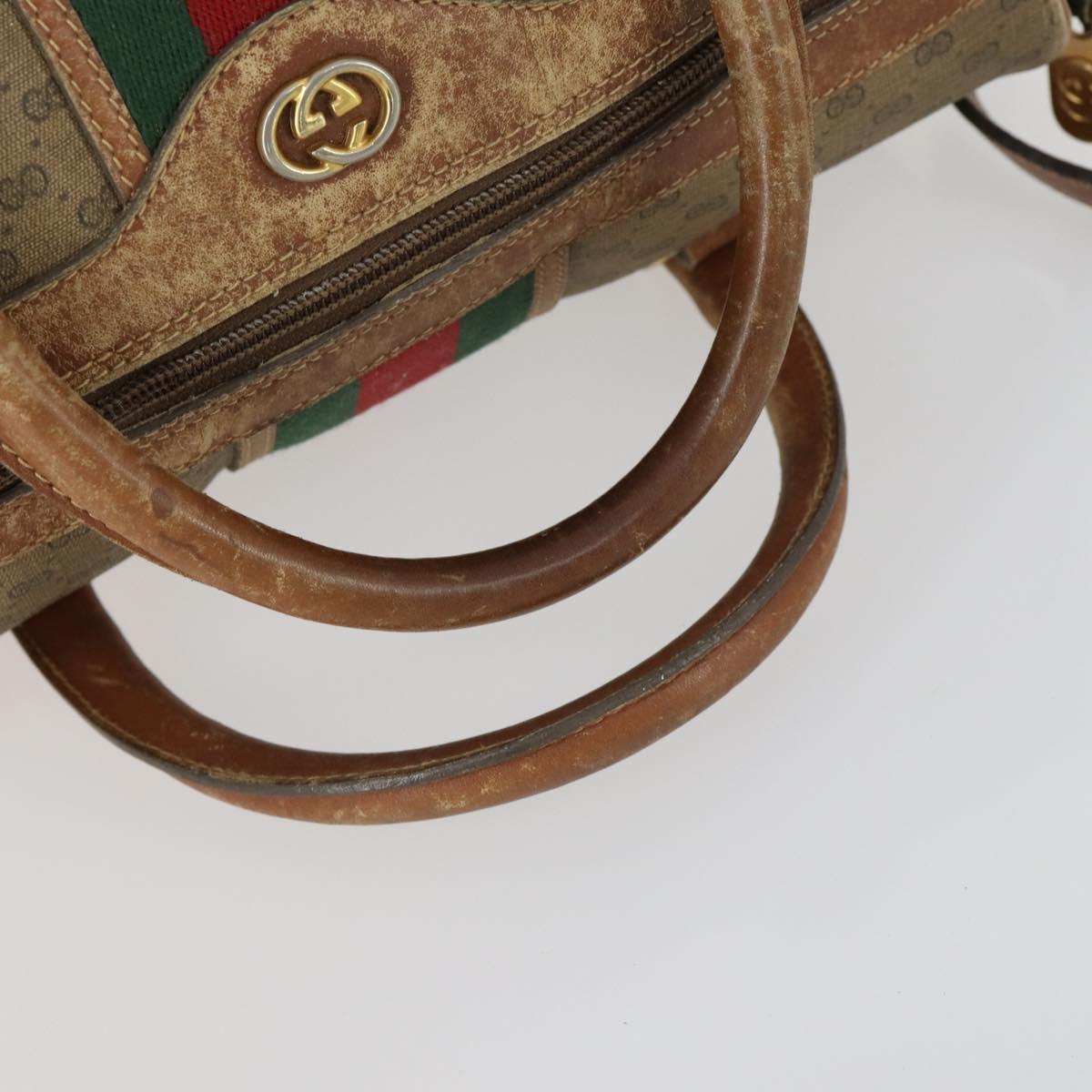 GUCCI Micro GG Supreme Web Sherry Line Bag PVC Beige 002 58 4422 Auth 160595