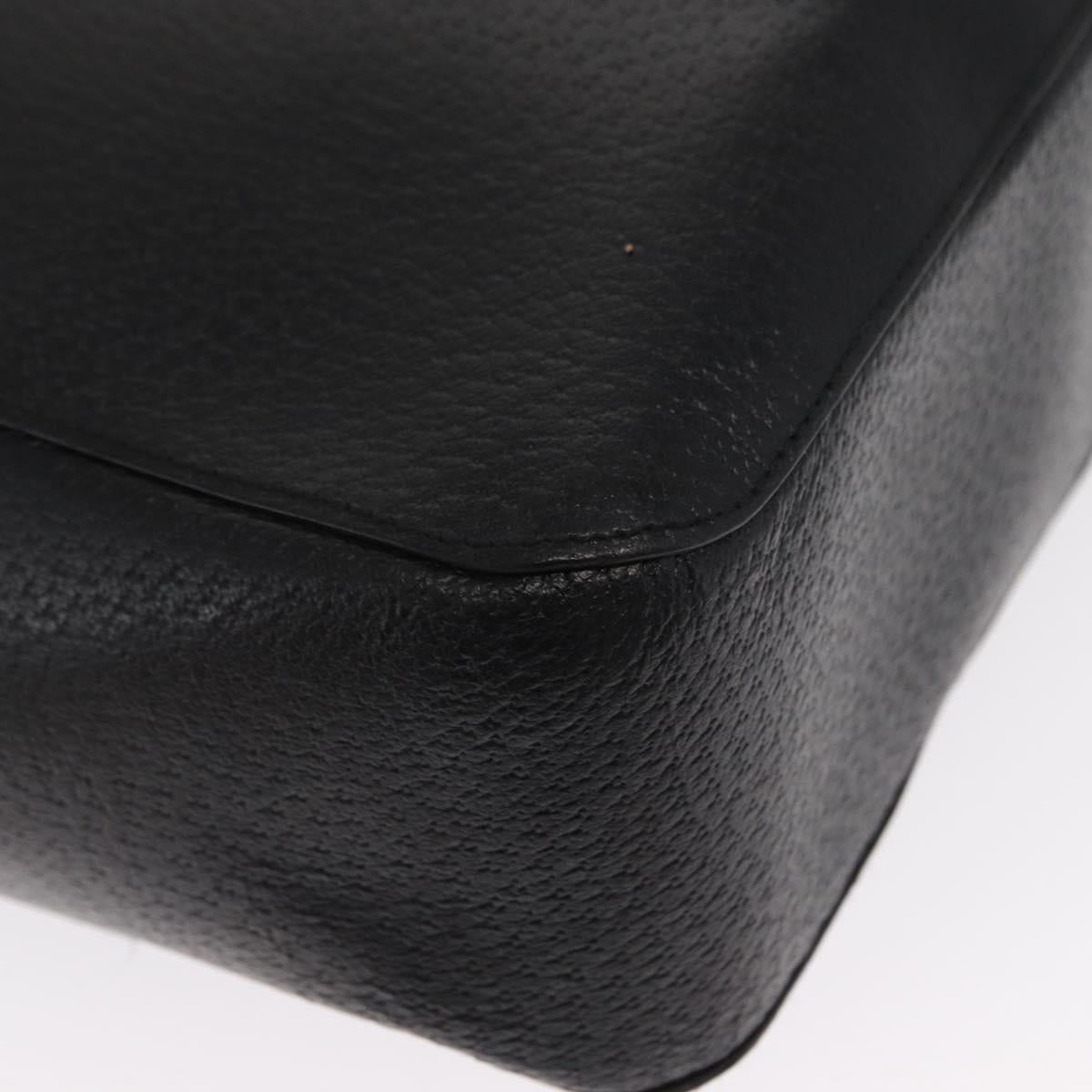 GUCCI Bamboo Tote Bag Leather Black 002 1059 Auth 160597