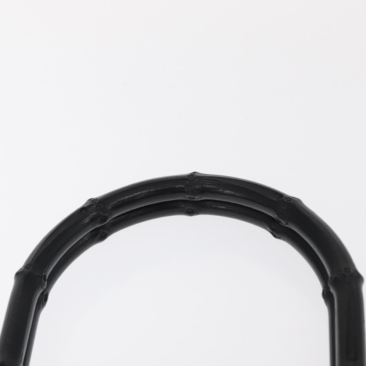 GUCCI Bamboo Tote Bag Leather Black 002 1059 Auth 160597