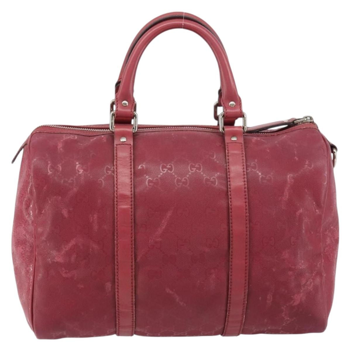GUCCI GG Implementation Boston Bag PVC Silver Pink 193603 Auth 160604