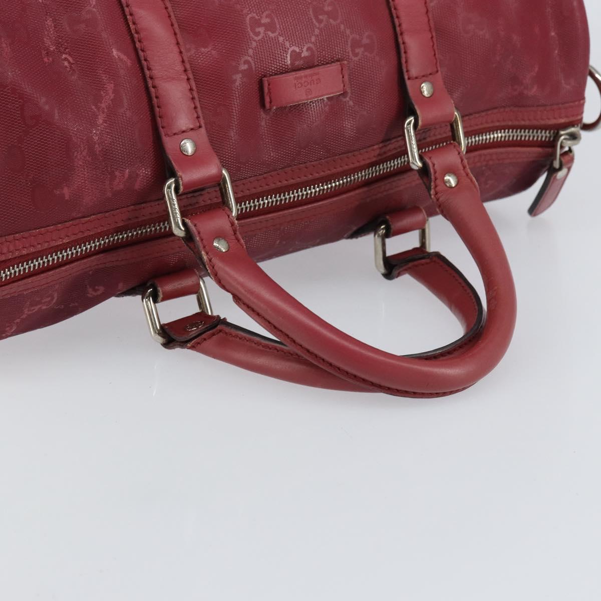 GUCCI GG Implementation Boston Bag PVC Silver Pink 193603 Auth 160604