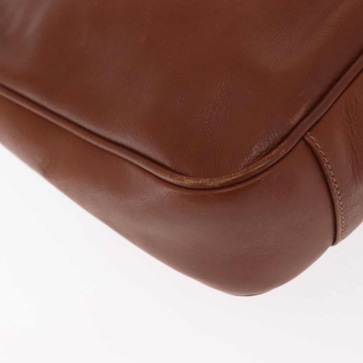 GUCCI Bamboo Hand Bag Leather Brown Gold 001 1638 Auth 160617