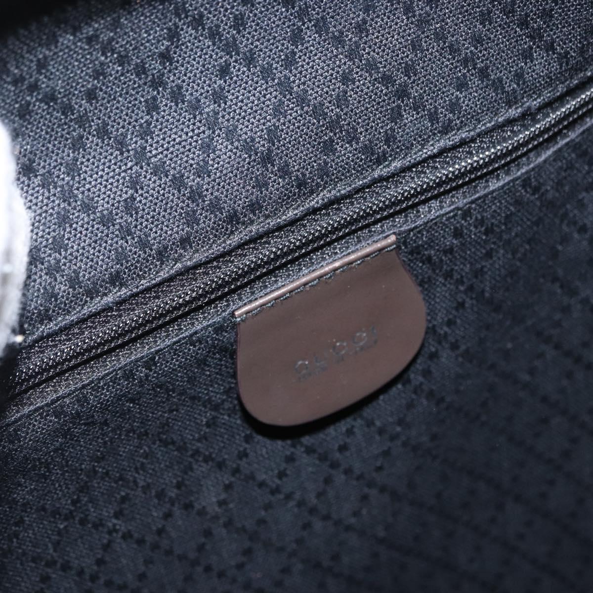 GUCCI Bamboo Body Bag Nylon Enamel Khaki Silver 003 2058 0059 5 Auth 160618