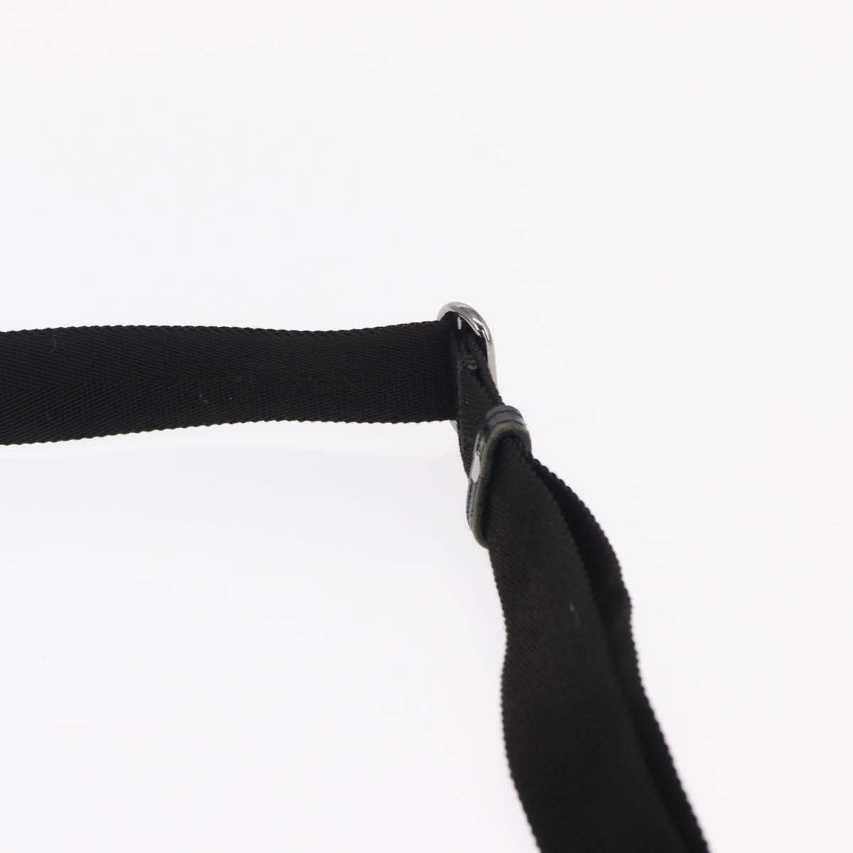 GUCCI GG Canvas Shoulder Bag Black Silver 145857 Auth 160622