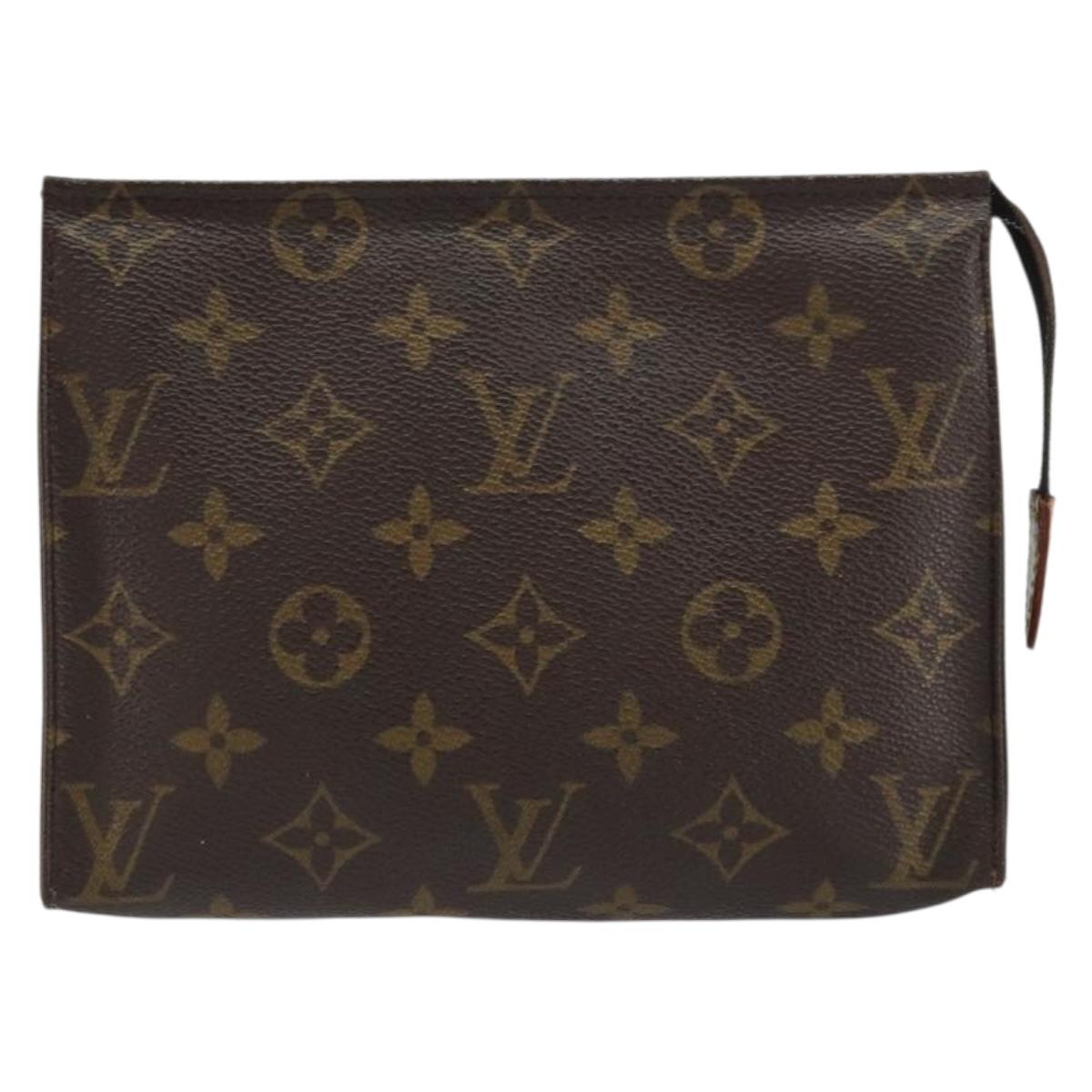 LOUIS VUITTON Monogram Poche Toilette 19 Pouch M47544 LV Auth 160633