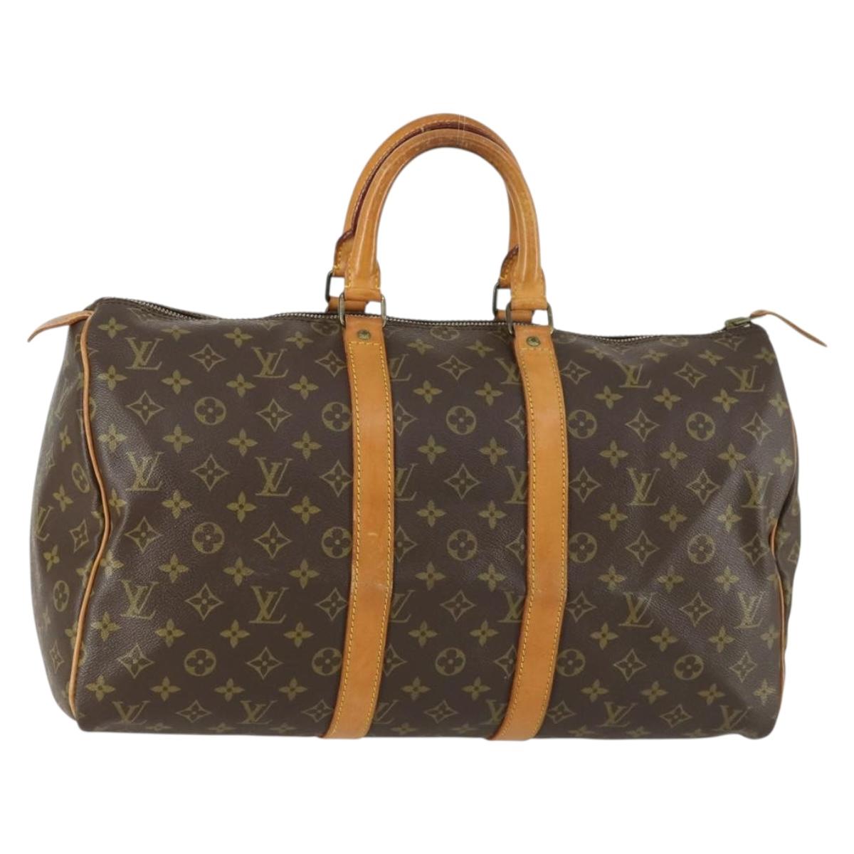LOUIS VUITTON Monogram Keepall 45 Boston Bag M41428 LV Auth 160644