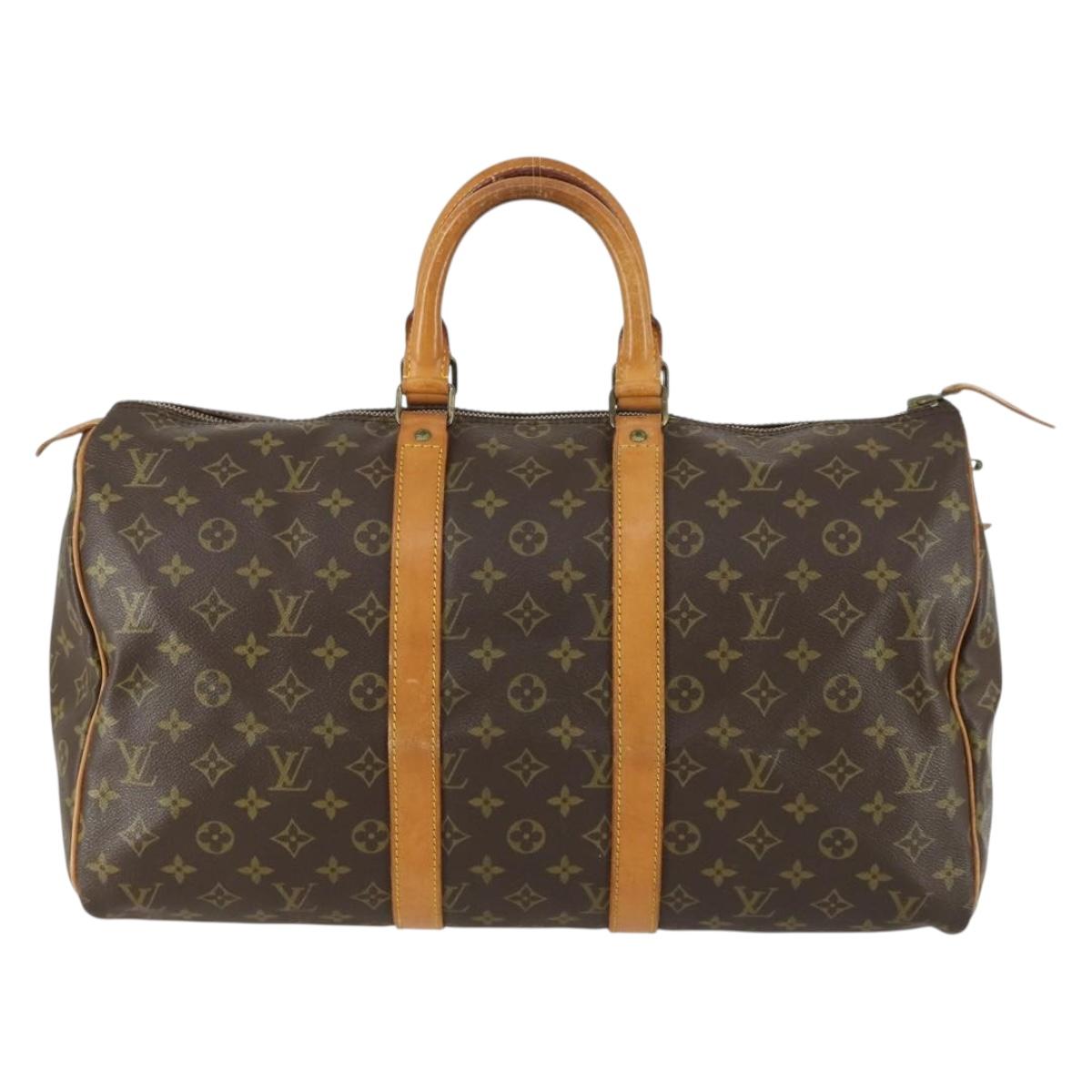 LOUIS VUITTON Monogram Keepall 45 Boston Bag M41428 LV Auth 160644