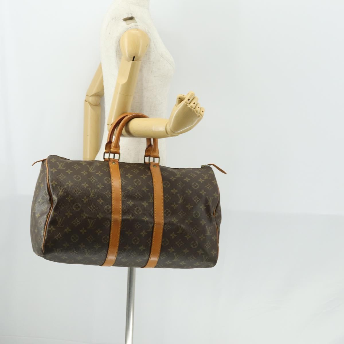 LOUIS VUITTON Monogram Keepall 45 Boston Bag M41428 LV Auth 160644