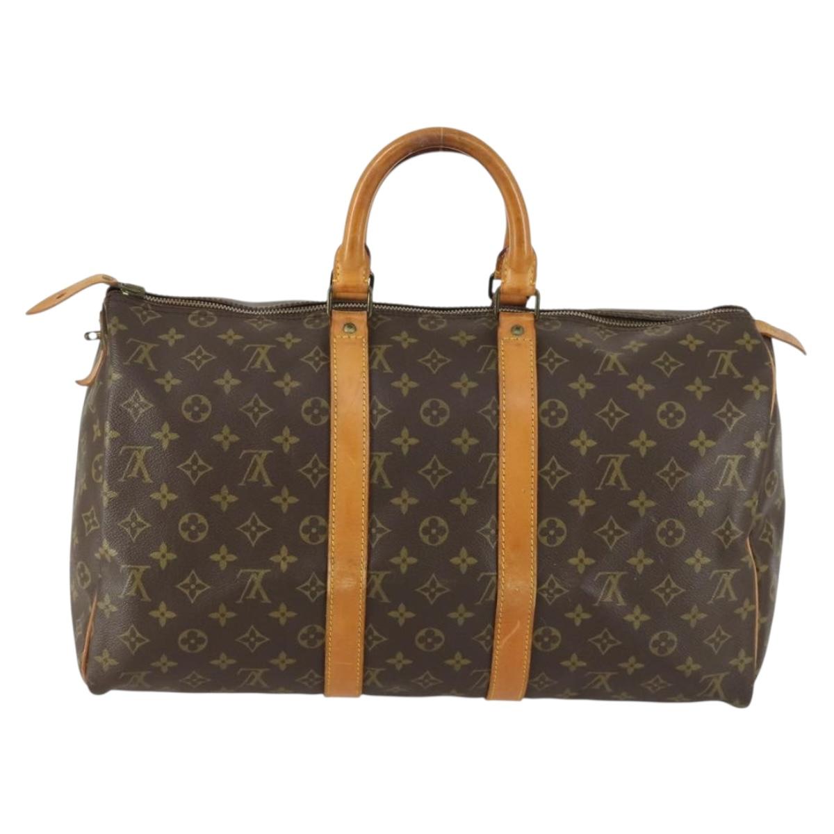 LOUIS VUITTON Monogram Keepall 45 Boston Bag M41428 LV Auth 160644
