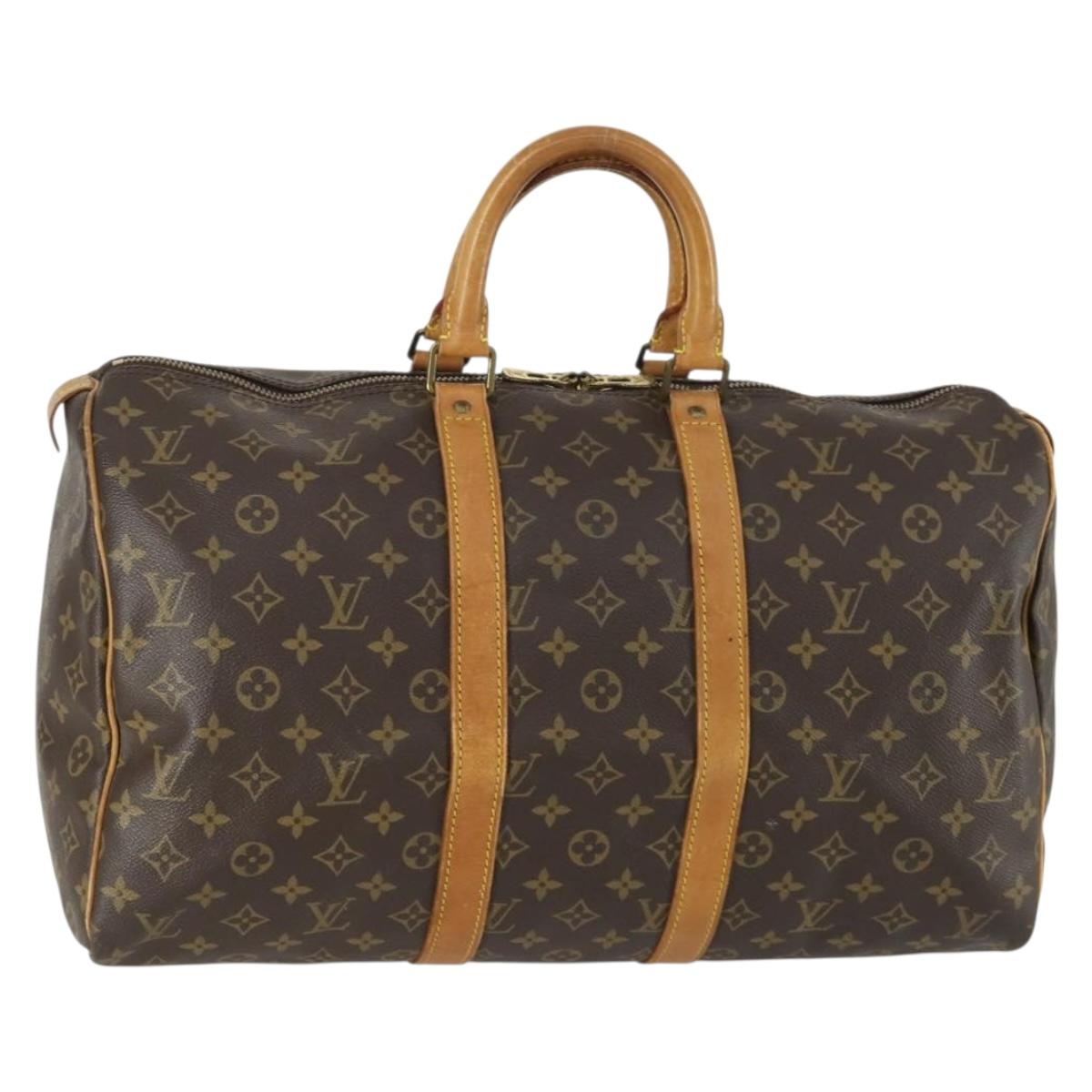 LOUIS VUITTON Monogram Keepall 45 Boston Bag M41428 LV Auth 160645