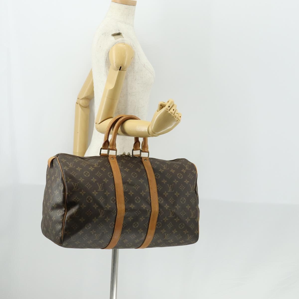 LOUIS VUITTON Monogram Keepall 45 Boston Bag M41428 LV Auth 160645