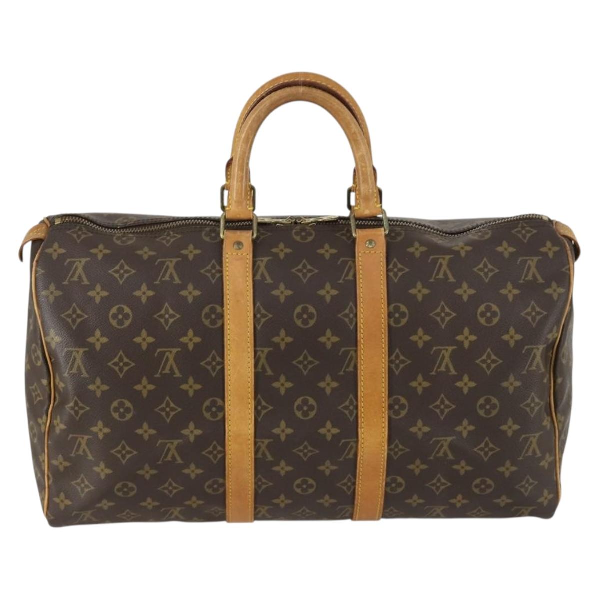 LOUIS VUITTON Monogram Keepall 45 Boston Bag M41428 LV Auth 160645