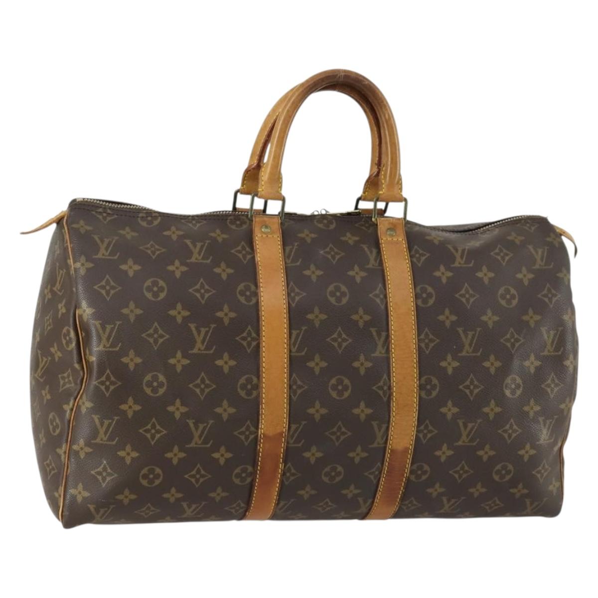 LOUIS VUITTON Monogram Keepall 45 Boston Bag M41428 LV Auth 160646