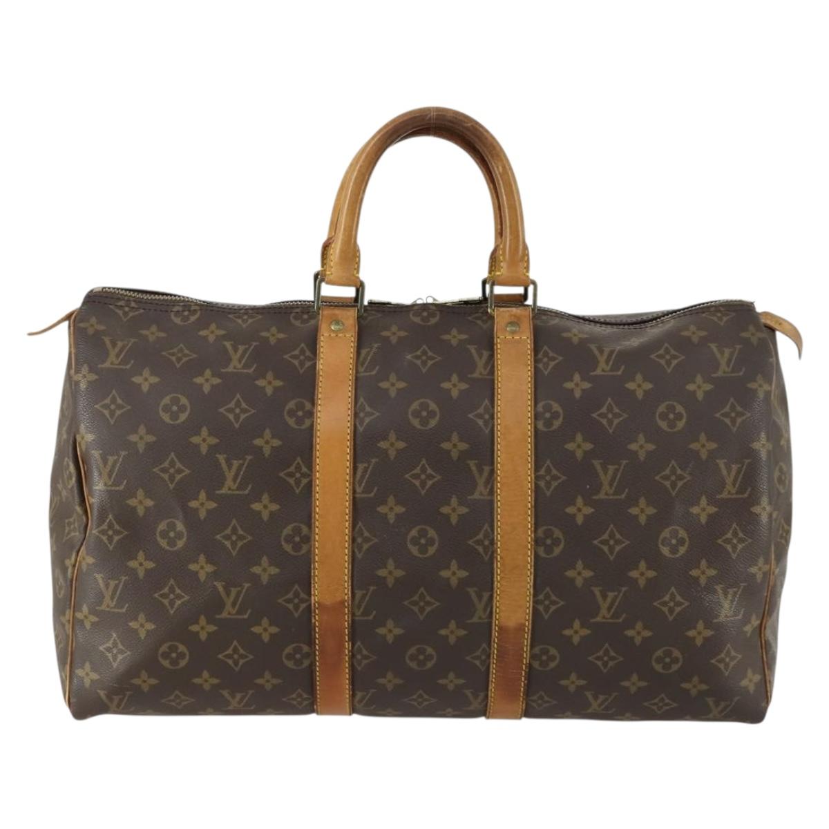 LOUIS VUITTON Monogram Keepall 45 Boston Bag M41428 LV Auth 160646